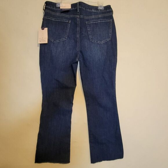 $129 NEW NYDJ 12 BILLIE MINI BOOT CUT ANKLE FRAY OLYMPUS JEANS NORDSTROM 27" NWT - Picture 5 of 6